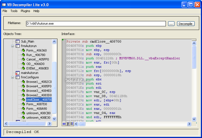 decompile exe in visual studio